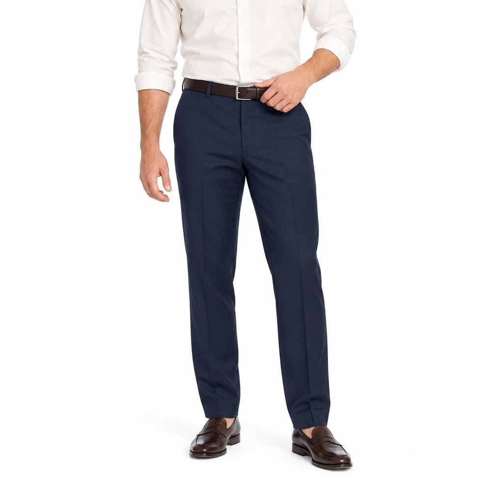 Jack Victor Spencer Super 120s Wool Dress Pants 36R Navy Old Money Quiet Luxury